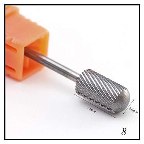 1pcs Carbide Tungsten Milling Cutter Burrs Electric Nail Drill Bit Cuticle Polishing Tools for Manicure Drill 8