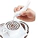 Electric Spice Pen coffee Art Pen For Latte & Food Art，Make Creative Messages & Drawings With Cinnomon, Coffee Grounds, Cocoa Powder, Ground Sugar (White)