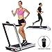 2 in 1 Under Desk Folding Treadmill,Electric Motorized Portable Pad Treadmills Walking Jogging Running Exercise Fitness Machine with Remote Controller and Bluetooth Speaker for Home Gym Office