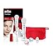 Braun FaceSpa 852 Women's Miniature Epilator, Electric Hair Removal, with 2 Facial Cleansing Brushes, Beauty Pouch and Stand