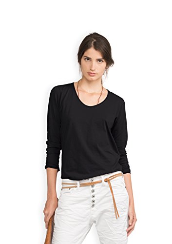 Neushop Women's Eero 100% Cotton Long Sleeve Premium T-Shirt, Black S