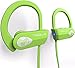TREBLAB XR500 Bluetooth Headphones, Best Wireless Earbuds For Sports, Running, Gym Workout. 2018 New Model. IPX7 Waterproof, Sweatproof, Secure-Fit Headset. Noise Cancelling Earphones w/ Mic (Green)