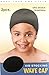 Annie Kids Stocking Wave Cap Black #4375 4 pieces, , Breathable, one size fits all, wrinkle free, ultra stretch, stretchable stretchy, turban,
