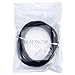 BEADNOVA 6mm Round Folded Bolo Genuine Braided Leather Cords for Bracelet Necklace Jewelry Making 2 Meters, Black