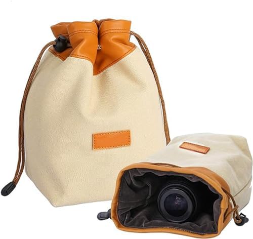Excefore Camera Bag Soft Drawstring Lens Bag, DSLR Shoulder Bag