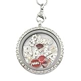 Infinity Love Alabama College Football Floating Charm Living Memory Locket Magnetic Closure 30mm Stainless Steel Pendant Necklace