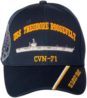 USS Kitty Hawk CV-63 Baseball Cap, Navy Blue | Made in USA at