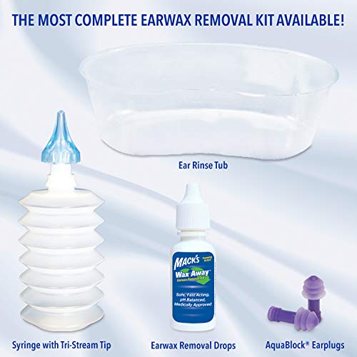 Mack's ProRinse Ear Wax Removal System 0.5 FL OZ Ear Drops, Ear Plugs
