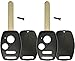 KeylessOption Just the Case Keyless Entry Remote Head Key Combo Fob Shell (Pack of 2)