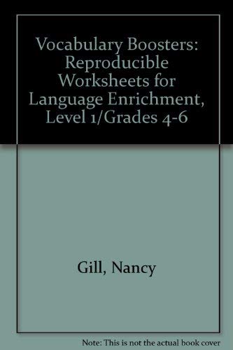 amazon vocabulary boosters reproducible worksheets for language enrichment level 1 grades 4 6 gill nancy 9780822472803 books