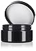 Black PET Plastic (BPA Free) Refillable Low Profile Jar - 8 oz (12 Pack)