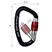 Favofit Auto Locking Rock Climbing Carabiner Clips, Certified 25KN (5620 lbs) Heavy Duty Caribeaners for Rappelling Swinging Rescue & Gym etc, Large Carabiners, Black