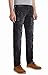 PHISOCKAT Men's Zipper Deco Stretch Jeans with Broken Hole 42 Black