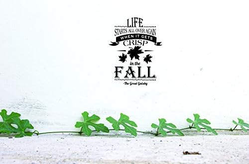 The Great Gatsby Quote- Life starts all over again 16"x24" | Vinyl Wall Decal