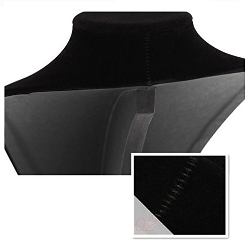 Ifavor123 Black Velvet Necklace Display 3D Jewelry Bust Stand (1)