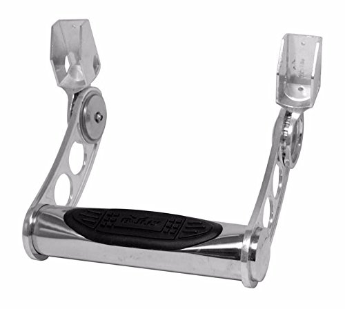 BULLY Mirror Polished T-304 3in Stainless Steel Pair of Truck Bed Side Steps Nerf Bar w/ Multi-Level Adjustment for Height Settings