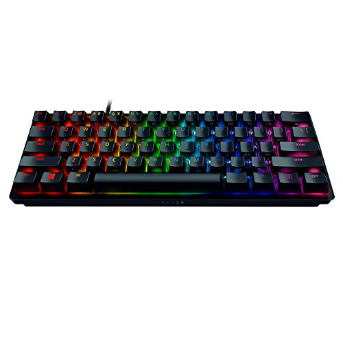 Razer-Huntsman-Mini-Purple-Switch-Teclado-compacto-para-juegos-al-60-procentos-con-interruptores-opto-mecanicos-tapas-de-teclas-PBT-cable-USB-C-desmontable-QWERTY-US-Layout-Negro