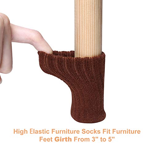 Ezprotekt 24PCS Chair Leg Socks High Elastic Furniture Socks Pads Non