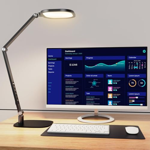 LitONES Dimmbare Led Schreibtischlampe, augenschonende Tageslichtlampen