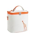 SuperB2C Lunch Bag Insulated Tote Large Capacity with Shoulder Strap Lunch Bag Meal Prep Bag Cooler Bag (Orange)