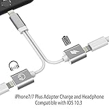 Lightning Adapter for iPhone 7 / 7 Plus,  Charge and Headphone Splitter Adapter for Lightning
