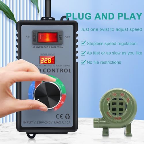 Ailao Speed Controller 220V Motor Speed Controller 220V Use for Angle Grinder/Hand Drill Blower/Circular Saws Voltage Regulator Power of 4KW