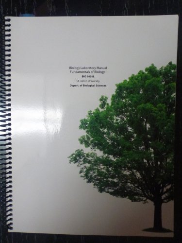 Biology Laboratory Manual Fundamentals of Biology I (BIO 1001L St. John's University)