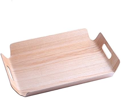 Amazon Susuqi 木製トレー カフェトレー 北欧風トレー 長方形プレート 取っ手付き 持ちやすい 食品 フルーツ お茶 コーヒー キッチン用品 ナチュラル色 おしゃれ Susuqi おしぼりトレイ 通販