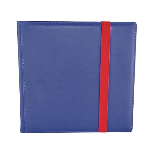 Dex Protection Dex Binder 12 Blue Deluxe Portfolio 12-Pocket Velvet-Lined Playset Album Holds 480 Cards Double Sided, Side-Load Binder fits Magic, Pokemon, Yu-Gi-Oh