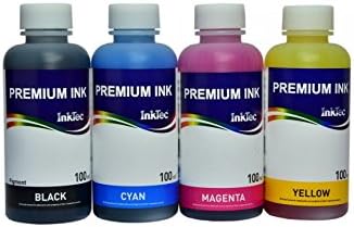 Kit 4 Inks Inktec E0013 Compatible With T1291, T1292, T1293, T1294 for Epson Stylus SX525WD/SX535WD/SX620FW Printer CISs/Epson WorkForce WF-3010DW/WF-3520DWF/WF-3530DTWF/wf-3540dtf/WF7015/WF7515/WF7525