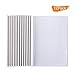 lyivssuy Clear Report Covers A4 Size Sliding Bar File Folder 11.4 x 8.5 inches Clear White Report Covers with Sliding Bar (12pack)