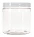 Clear 2 oz PET Round Plastic Jars with White Lids, and 4 Mini Jar, 20 Pack (C2WMJ20)