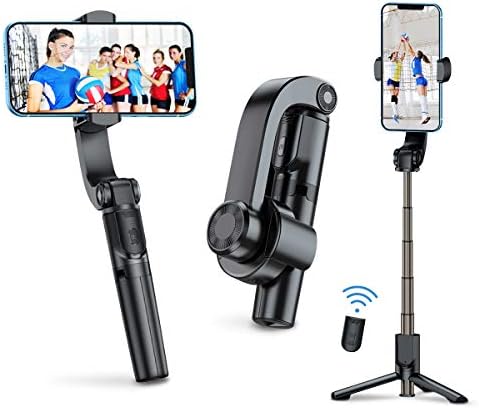 21進化版 スマホジンバル スタビライザー スマホ自撮り棒 片手持ち単軸 折畳み式 手持ちジンバル 多機能 手ブレ防止 超軽量230克 リモコン付き スマホ三脚 ワイヤレス制御 5段階伸縮 大容量バッテリー 長時間使用 Youtube 生放送 動画撮影 Vlog作り Iphone Android対応