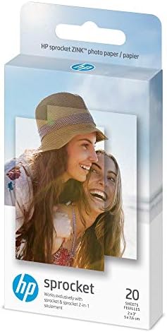 HP 1AH01A Wireless ZINK 2×3″ Sticky-Backed Photo Paper,20 sheets,20 sheet/white