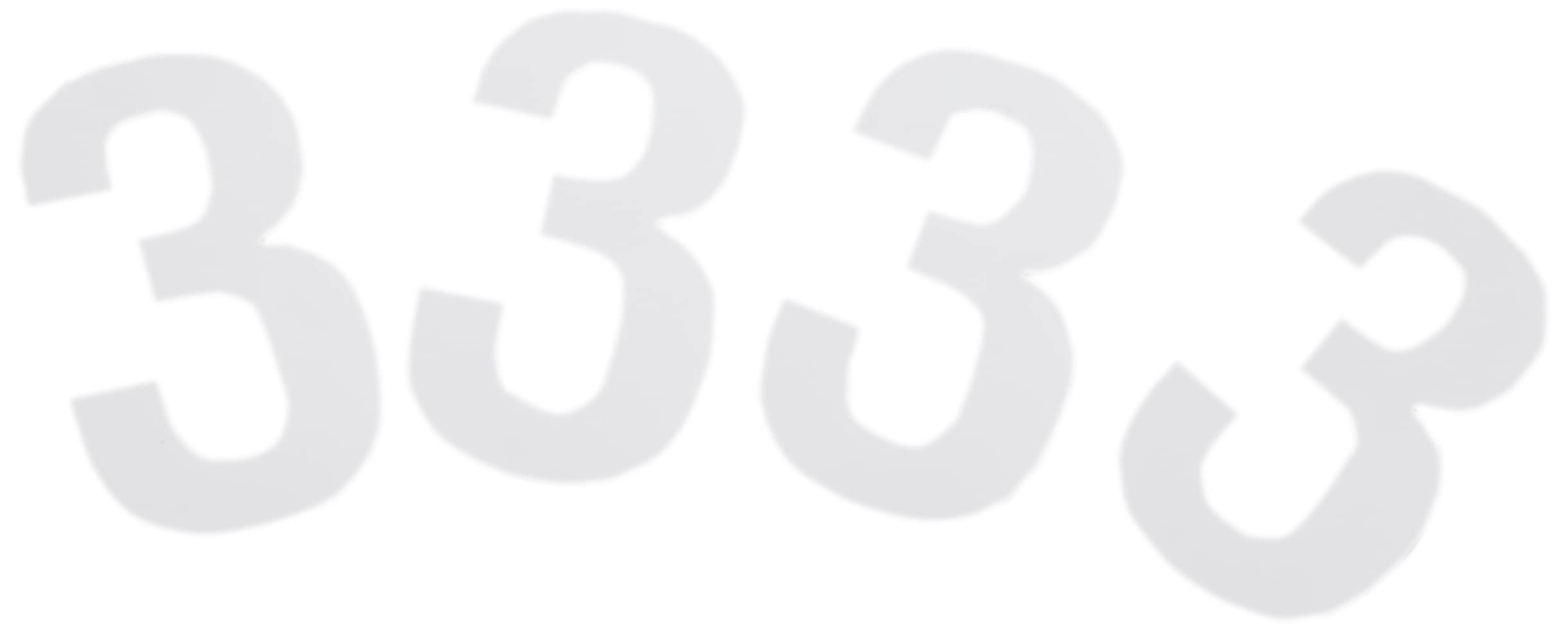 Merriway BH04098 (4 Pcs) White Vinyl Stick-On Wheelie Bin Post Box Crate Dust Bin Numbers 75mm (3 Inch) Number 3 - Pack of 4 Pieces