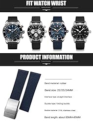 AEMALL For Breitling Watchbands 22mm 24mm Rubber