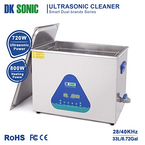 DK SONIC Ultrasonic Cleaner with Digital Timer and Basket for Lab Tools