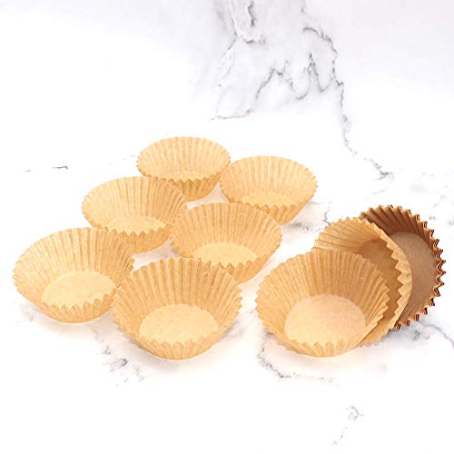 200Pack Natural Cupcake Liners Unbleached Muffin Liners Greaseproof