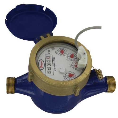 Dwyer Multi-Jet Water Meter w/ Pulsed Output, WMT2-A-C-07-100, 2" NPT, 160 GPM, Brass Body