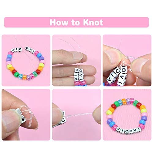 VICOVI 3640+pcs Pony Beads Kit for Bracelet Jewelry Making, Hair