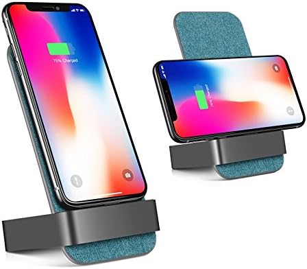 Wireless Charger, Lamyik Fast Qi Wireless Charging Stand Pad with 2-Coils for iPhone X/8 Plus/8,Galaxy S8/S7 Edge/ S7/Note 8, All Qi-enabled Smartphones (Green)