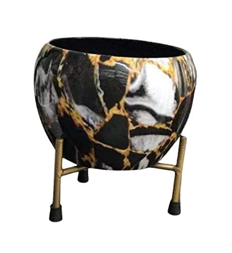 Iron Stand with Pot Brown Color Pot hight-10cm Pot Dia- 13cm Stand hight-7cm Sold by The Radiant