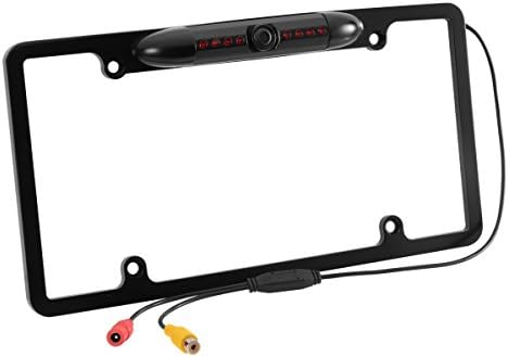 Scotabc SC170-04 170° Viewing Angle Universal Car License Plate Frame Mount Rear View Camera, 8 IR LED