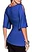 LOSRLY Womens Stretch Clubbing Off The Shoulder Half Sleeve Tops and Tees Shirts PRIME Royal Blue L 12 14