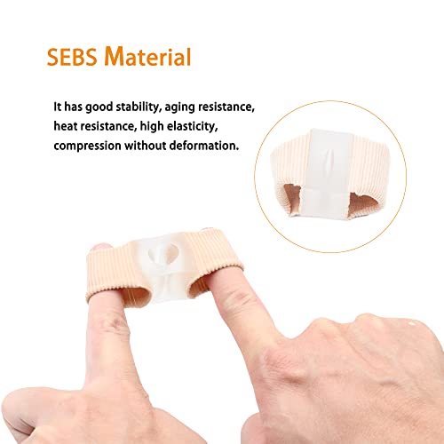 WUTAIN Toe Straightener-Soft and Skin Friendly Hammertoe Corrector, Double Orifice Design Big Toe Separator, Relieve Foot Pain Toe Separator, Suitable for Overlapping, Hallux Valgus, Hammer Toe