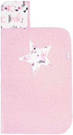 MayLily Premium | Hooded Bamboo Towel STARS | 100% Bamboo frotte | 120x85cm | Anti Allergic | Made in EU | available in many colors (Hares/pink)