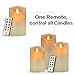 Comenzar Flickering Flameless Candles with Glass Effect Battery Operated Candles with Remote Control Cycling Timer 24 Hours Pack of 2 (H 6