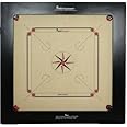 Precise Carrom Board Game Board Champion Bulldog Jumbo English Ply Wood Board with Coin & Striker, Approved by AICF & ICF, Official Board for International Carrom World Cup(Jumbo, 28mm)