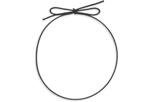 WILD GREEN HORSE WGH Stretch Loops with Pre-Tied Bows, Elastic Cord Ribbon, Gift Box Bows, Elastic Ribbon String for Gifts, Box, Craft, Bags - Black Matte - Pack 50 Units (10", Black)