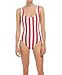 Blooming Jelly Retro Striped One Piece Swimsuit Bathing Suit